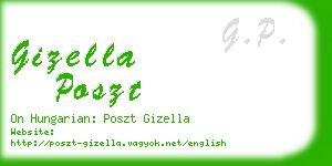 gizella poszt business card